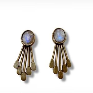 2Bandits Canoe Paddle Moonstone Earrings